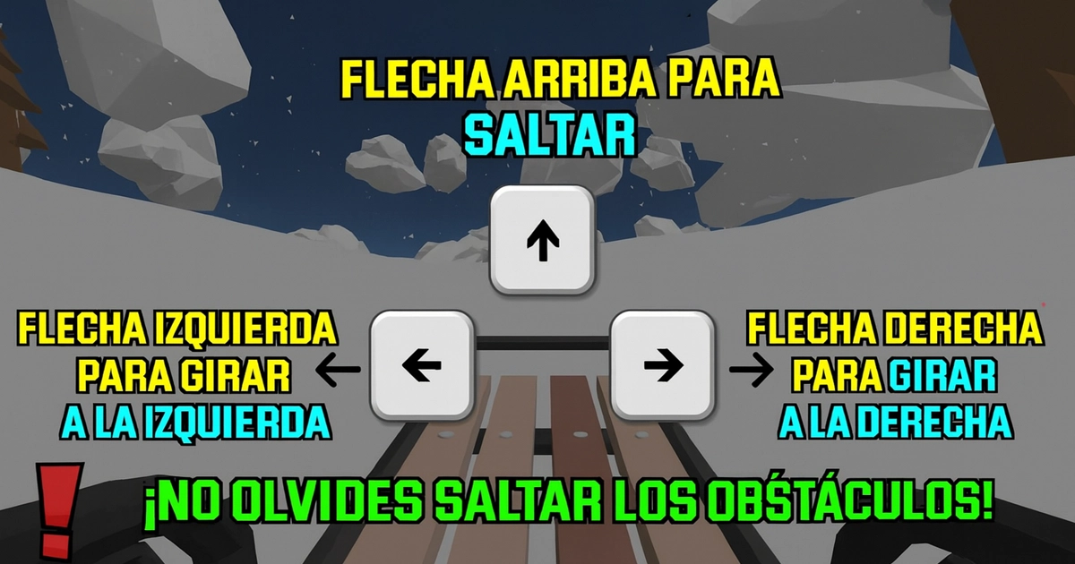 Guía para jugar con trineo 3D en la nieve, versión online en español