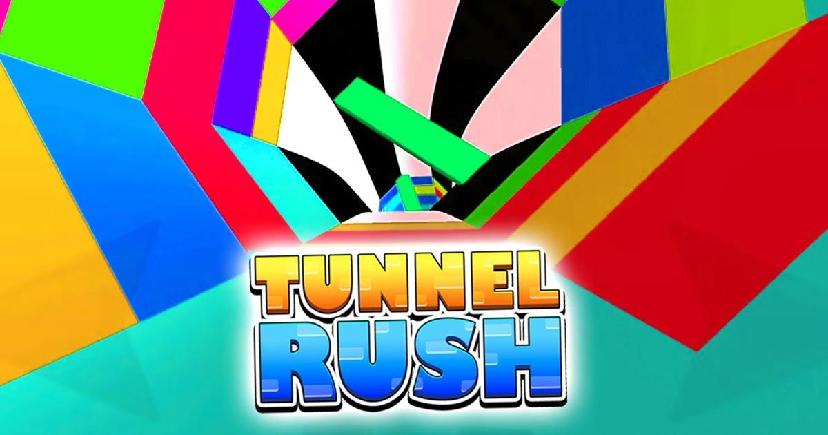 Tunnel Rush – túnel 3D con obstáculos y giros rápidos en primera persona.